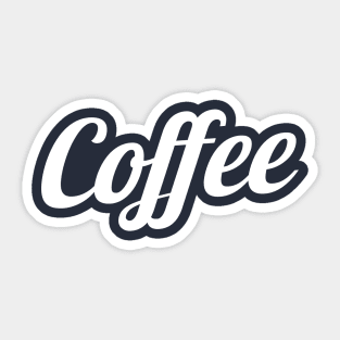 Cool Coffee Typography T-Shirt Sticker